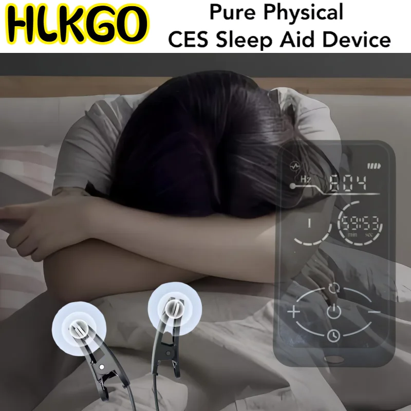 

Portable HLKGO CES Therapy Device, At-Home Cranial Electrotherapy Stimulator for Insomnia and Stress Relief