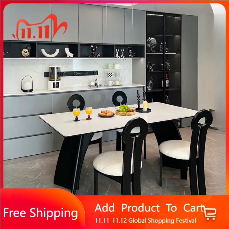 

Salon Luxury Dining Table Center Entryway Groceries Designer Dining Table Portable Children Tavolo Da Pranzo Trendy Furniture