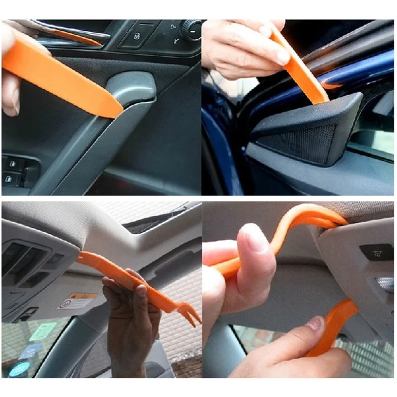 Palanca de plástico portátil para coche, Panel de Radio, Clip de puerta, embellecedor de Panel, instalador de extracción de Audio, herramientas manuales de reparación, 4 piezas, nuevo