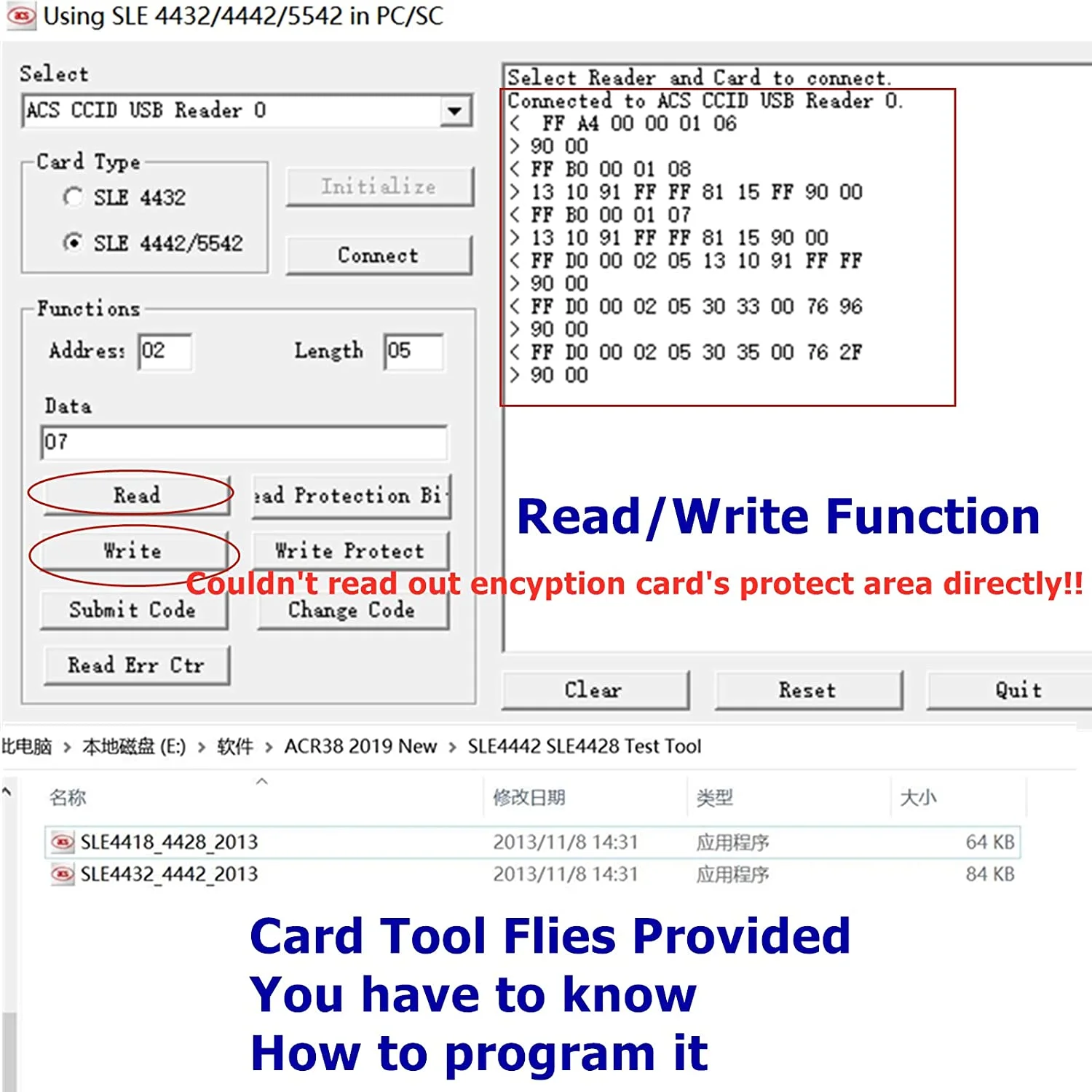 USB ACR38U_I1 Contact CAC PIV Smart RFID Card Reader Writer Support ISO7816 A B C  Cards with 2 PCS SLE4442 Cards+SDK Kit