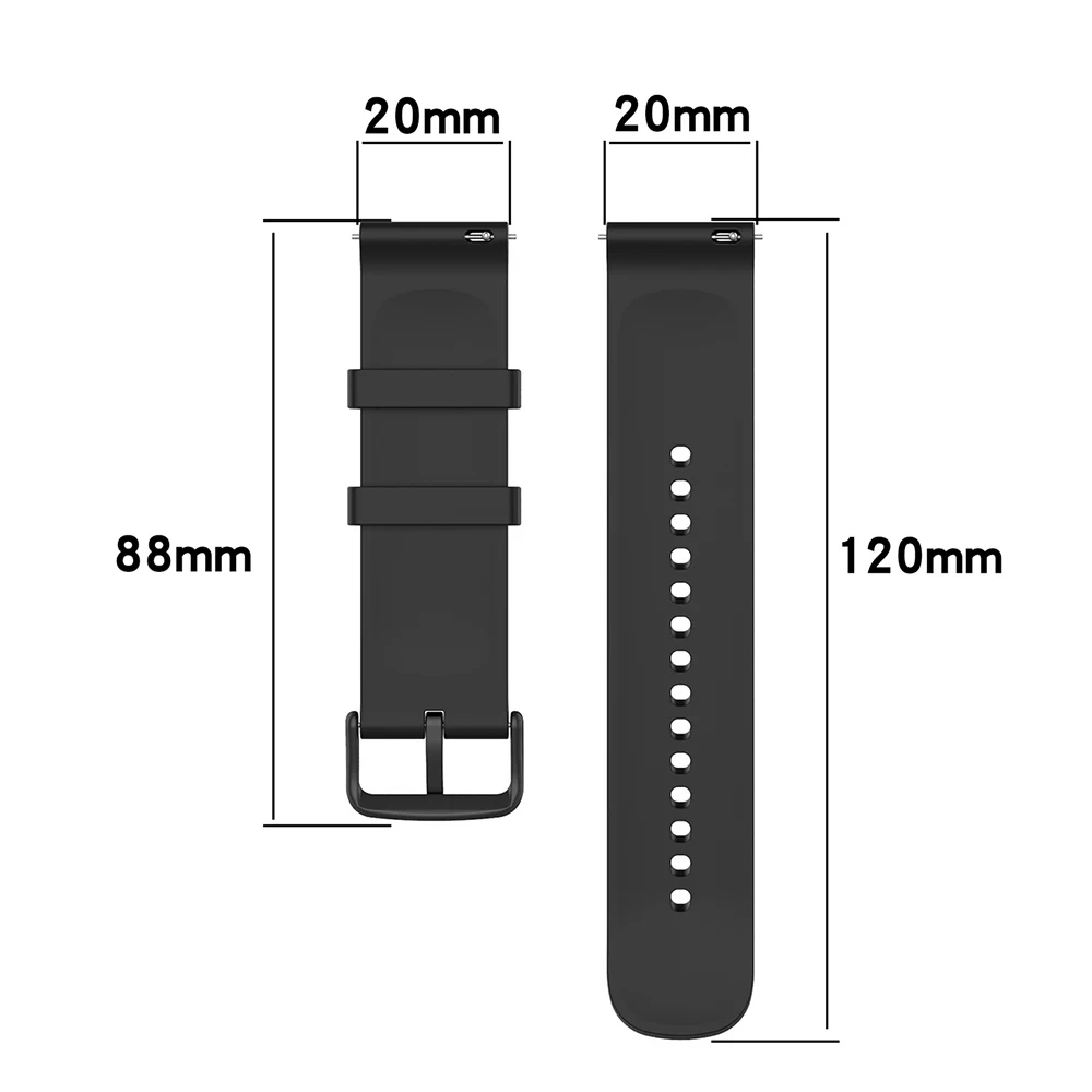 20mm Soft Silicone Watchband Strap For Huami Amazfit GTS 4/2 Mini GTS 3 2e Smart Watch Band for Huami Amazfit Bip 3/Bip U Pro