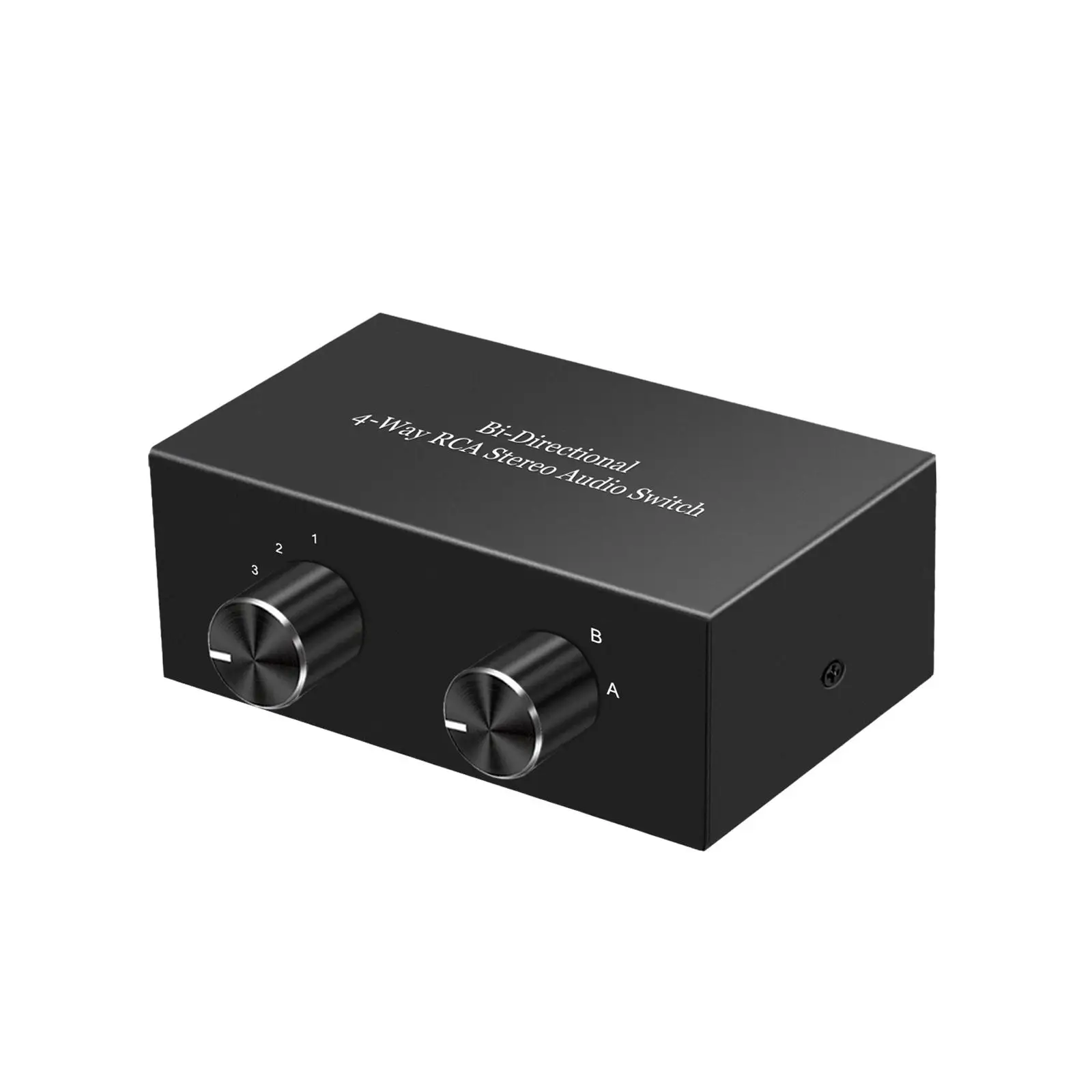 Uniwersalny dwukierunkowy 4 Way RCA Stereo Audio przełącznik Splitter głośnik L/R dźwięku kanału Audio Switcher dla gra wideo teatr