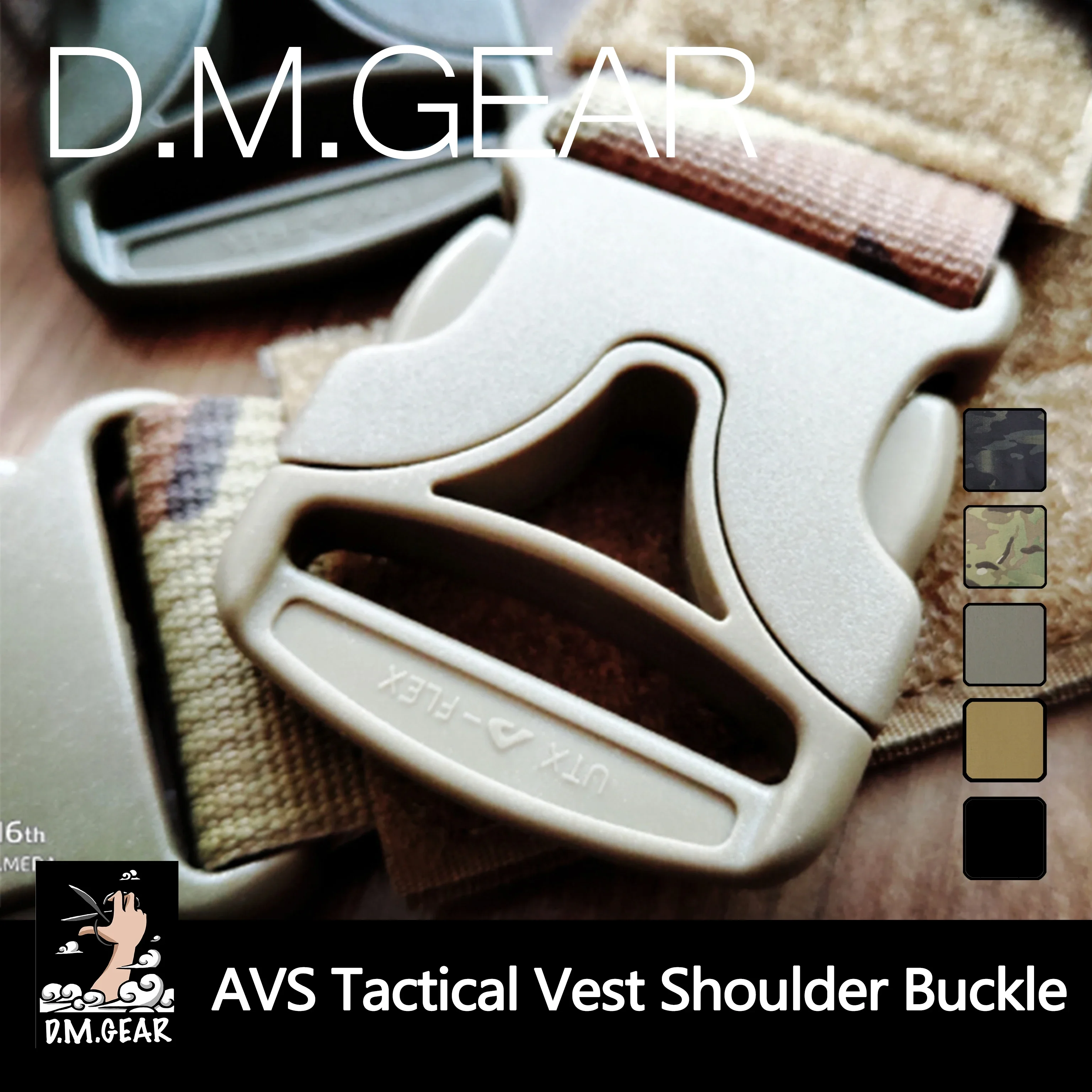 DMGear Tactical Belt Molle Buckle Quick Release Adjustable Plastic Duty Shoulder Strap Airsoft Gear Equipment Emerson Avs Tmc