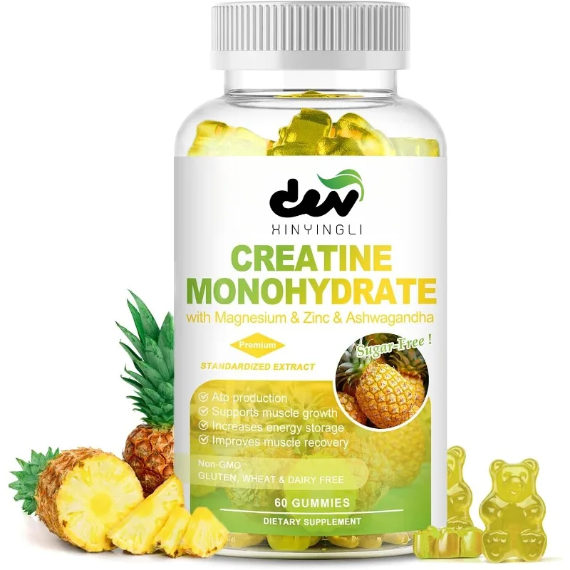 

Creatine monohydrate gummies, hydrate supplements, suitable for muscle generators and strength building