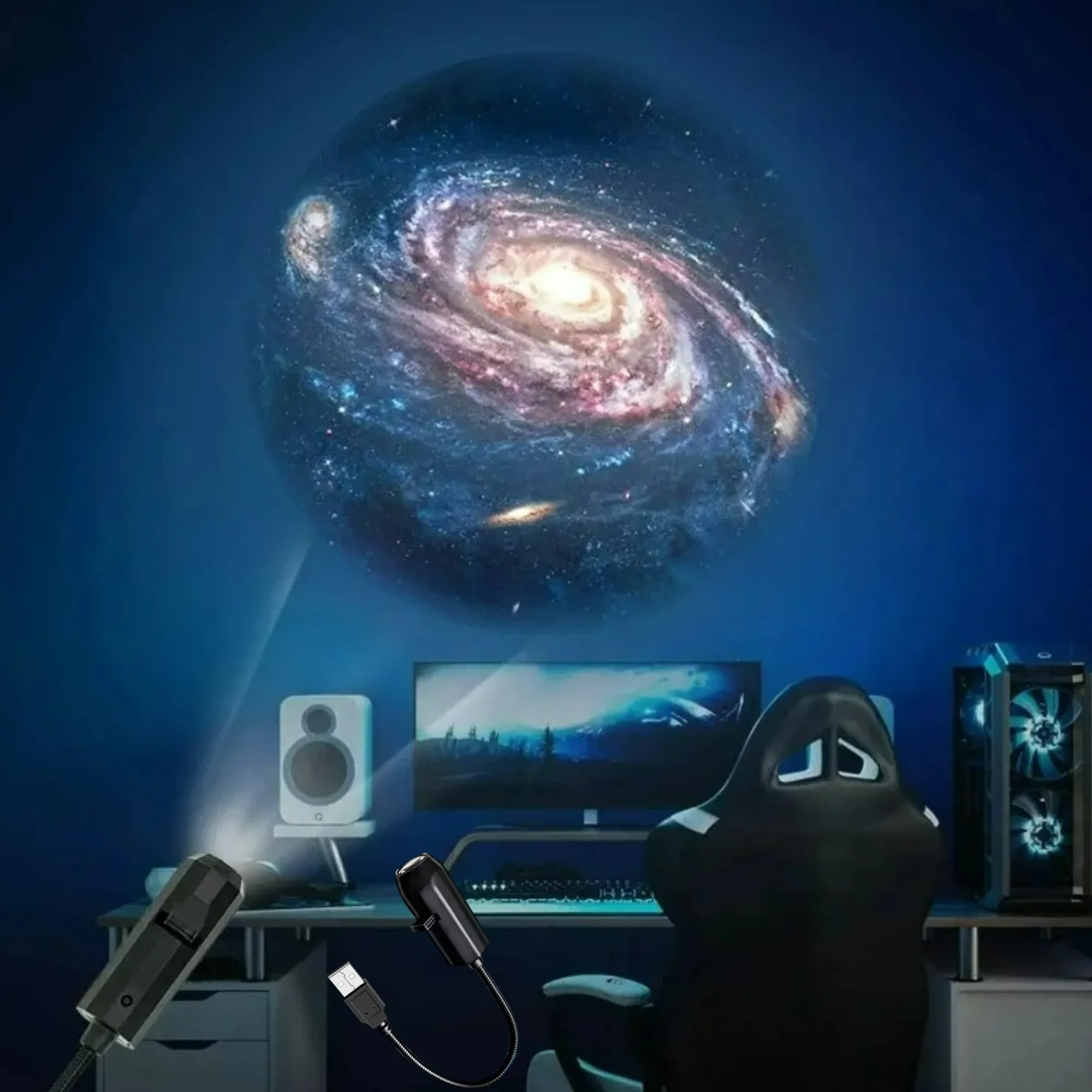 

USB-проекционный светильник на потолке звездного неба 360° ° Регулируемый угол украшения для спальни, детский подарок