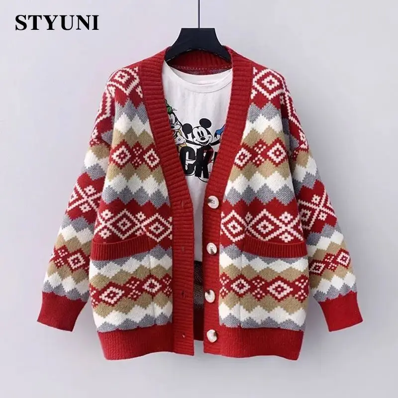 

Женский трикотажный кардиган с V-образным вырезом, с длинным рукавом