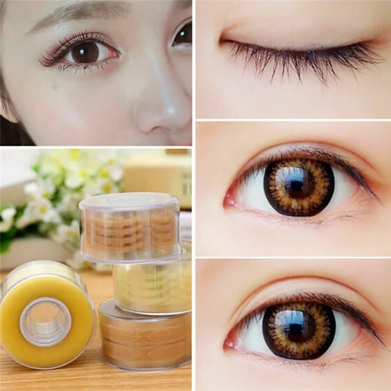 1 Roll 300 Pairs Invisible Eyelid Sticker Lace Eye Lift Strips Double Eyelid Tape Adhesive Stickers Eye Tape Tools