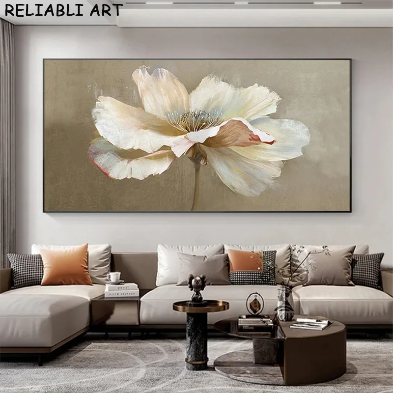 Modern Abstract Flower Canvas Painting Nordic Style Posters and Prints Wall Art Pictures for Living Home Room Decor No Frame