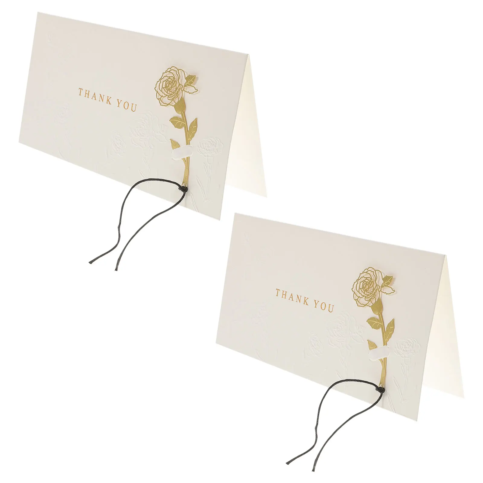 

2pcs Thank You Cards Blank Greeting Cards Wedding Bridal Baby Shower Birthday Invitations Paper Useful Ink Absorb
