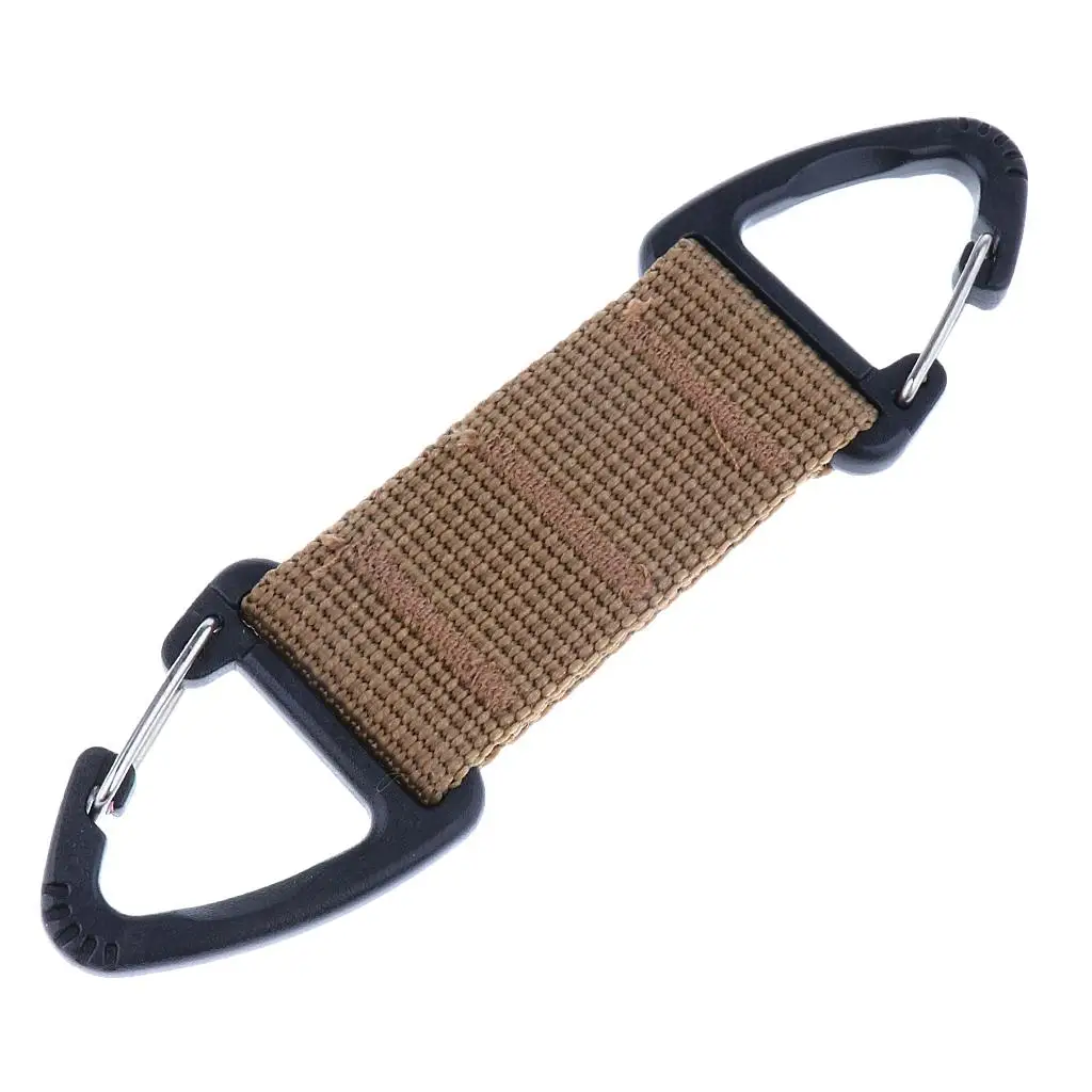 Outdoor Camping Webbing Double End Triangular Carabiner Clip