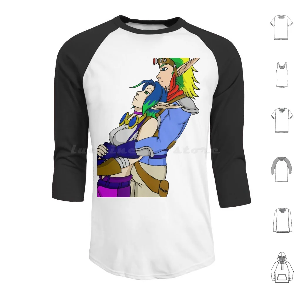 جاك اند كيرا – جاك اند داكستر لعبة فيديو هوديي قطن كم طويل جاك اند كيرا جاك اند داكستر لعبة فيديو #1