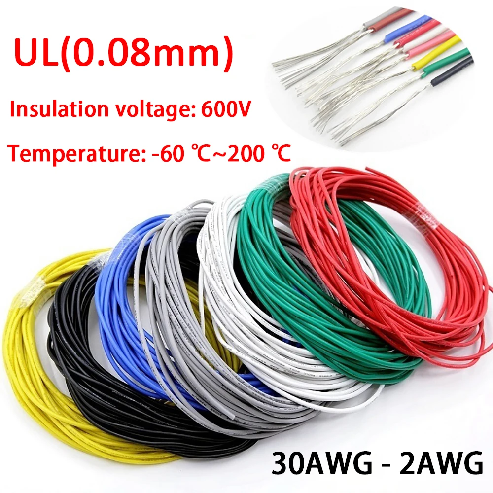 

Heat Resistant Flexible Silicone Wire 13AWG 11AWG 10AWG 8AWG 7AWG 6AWG 4AWG 2AWG Stranded Tinned Copper Wire Cable 600V Cables