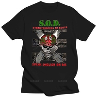 Humor t-shirt vintage style man cotton short sleeve VINTAGE S.o.d. Stormtroopers Of Death speak english or die 85 NEW T shirt