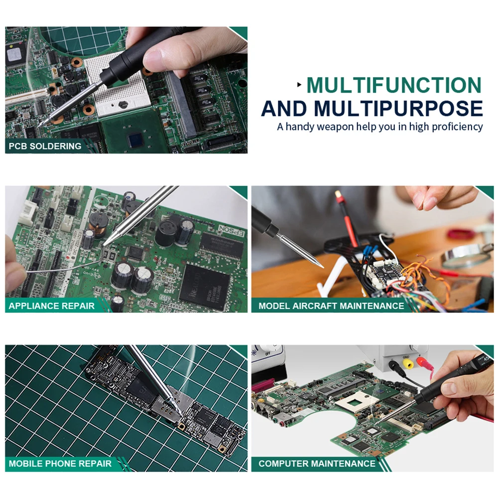 Imagem -06 - Universal Ferro de Solda Elétrico Open Source Mini Portátil Estação de Solda Aquecimento Rápido T12 Ts101 Ts100 Dica Pts200 Pd3.0 100w