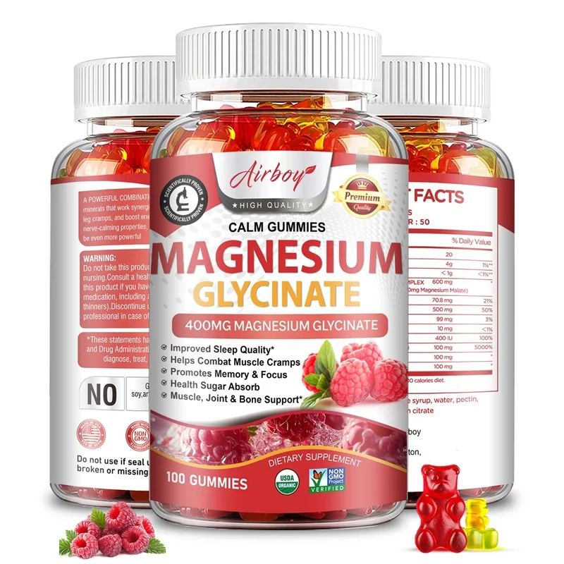 Magnesium Glycinate Gummies - Improve Cardiovascular Health, Reduce Stress, and Promote Healthy Sleep