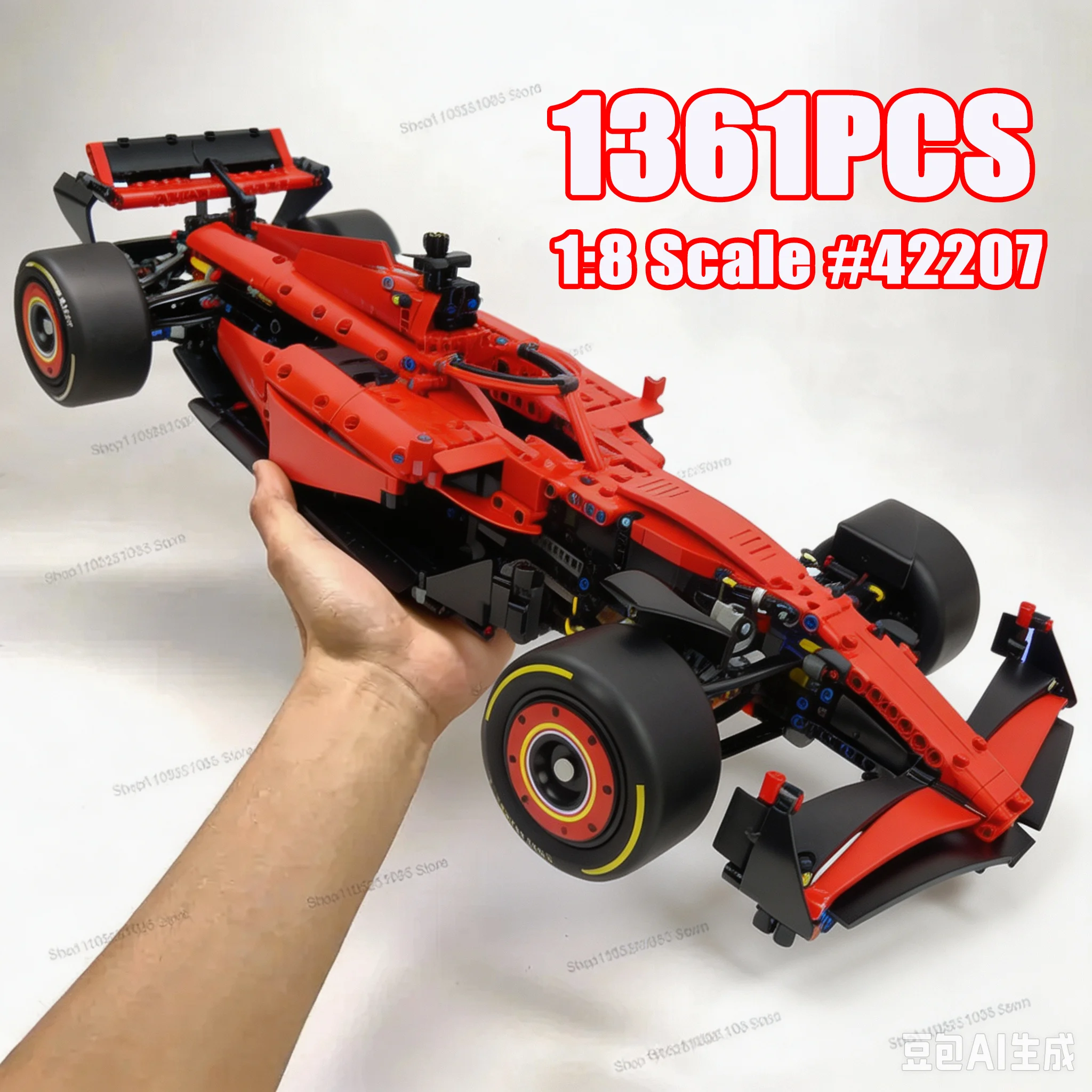 1361/1639 Peças Técnico Escala 1:8 SF24 RB20 Blocos de Montar Carro Esportivo DIY Montagem Clássica Carros de Corrida Conjuntos de Blocos MOC Modelo Brinquedo