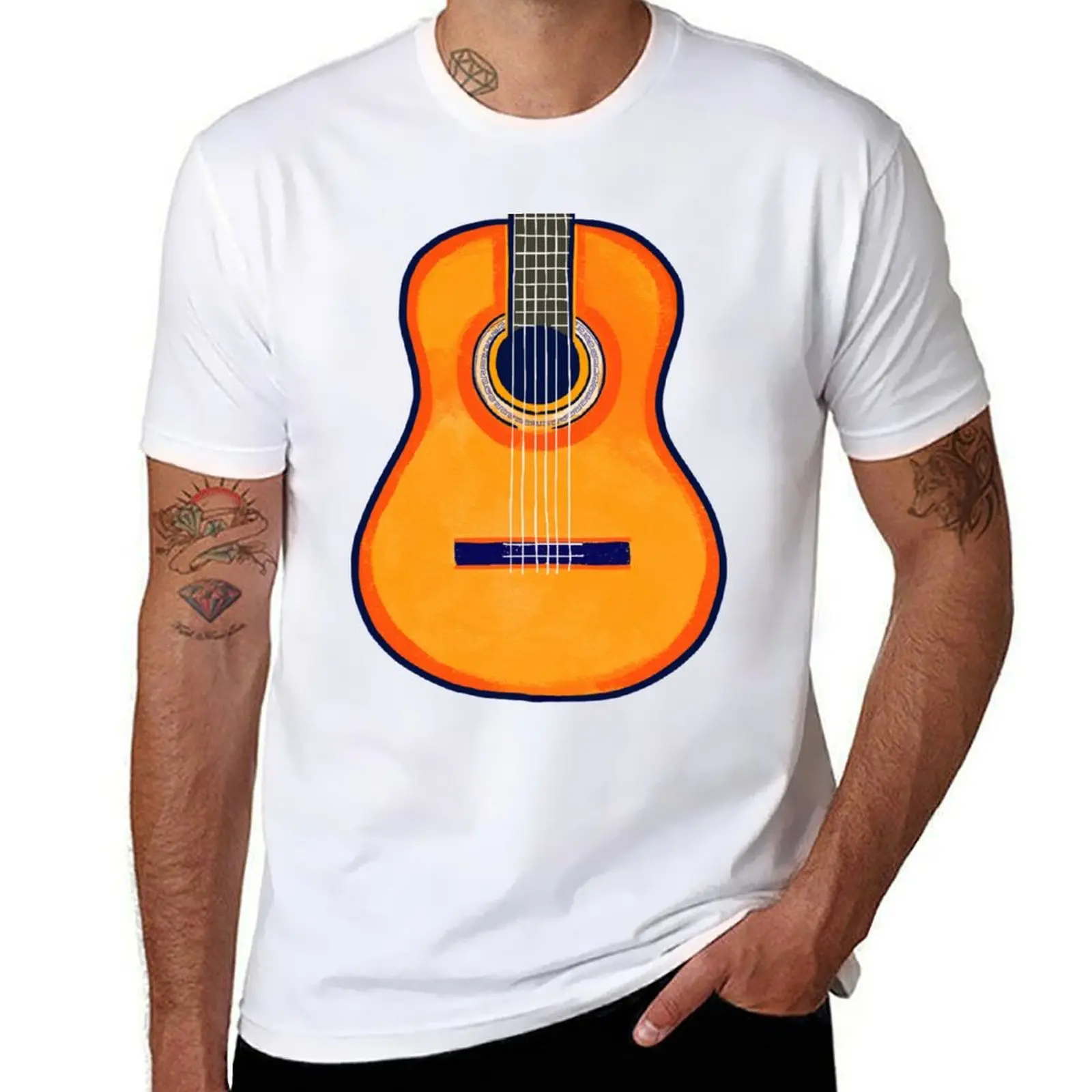 

Orange Guitar T-Shirt man t shirt graphic anime tshirt man t shirt luxury T-shirt