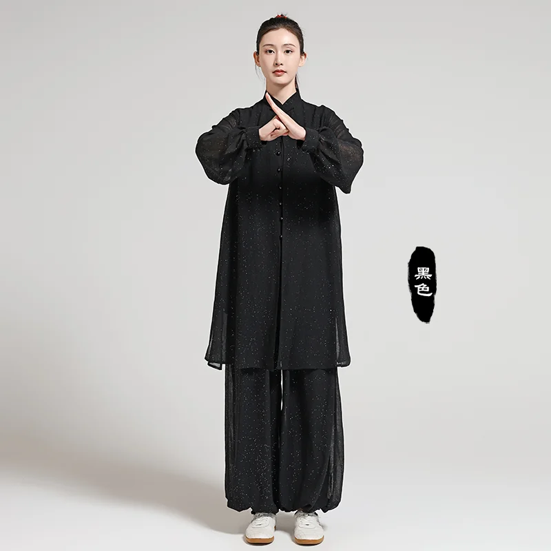 بدلة تاي تشي المتدفقة للسيدات - زي فنون الدفاع عن النفس الجديد لـ Taiji & Baduanjin، ملابس الأداء الجماعي والممارسة #5