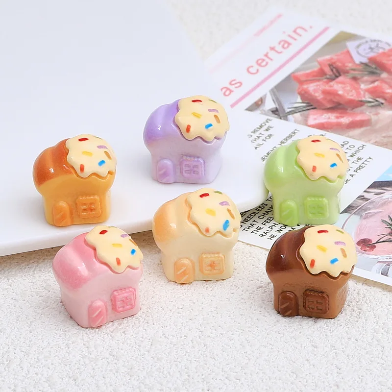 10pcs/lot Miniature House Bread Furnitures Scrapbooking For Phone Case Decoration Craft DIY Mini Food Dollhouse Accessories