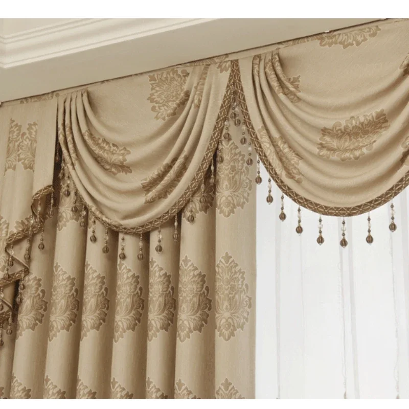 European Style Minimalist Luxury Curtains for Living Room Bedroom Dining Room Palace Luxury Customized Blackout Curtains Window