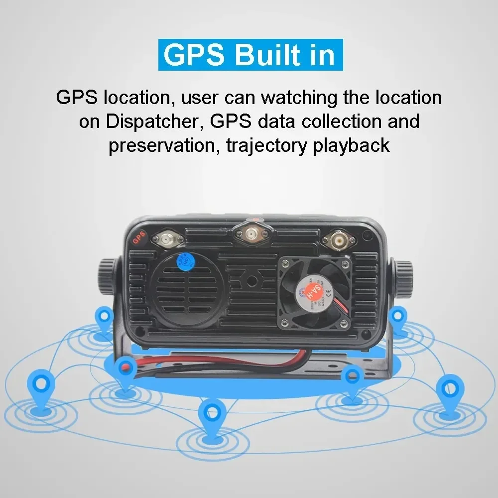 25W High Power Mobile Radio M-9900 POC+Analog Car Radio M9900 uhf vhf Linux System work with Realptt