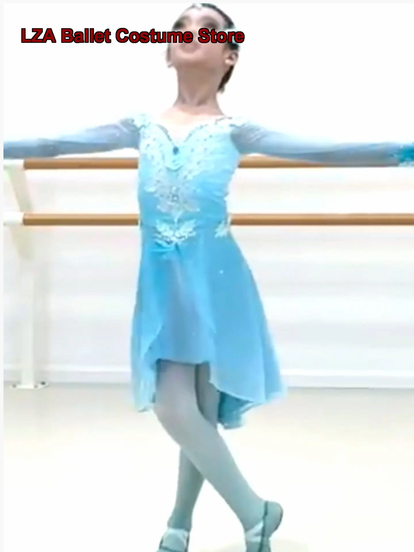 Children's Classical Opera Dance Dress Flowing Short Skirt Art Exam Training