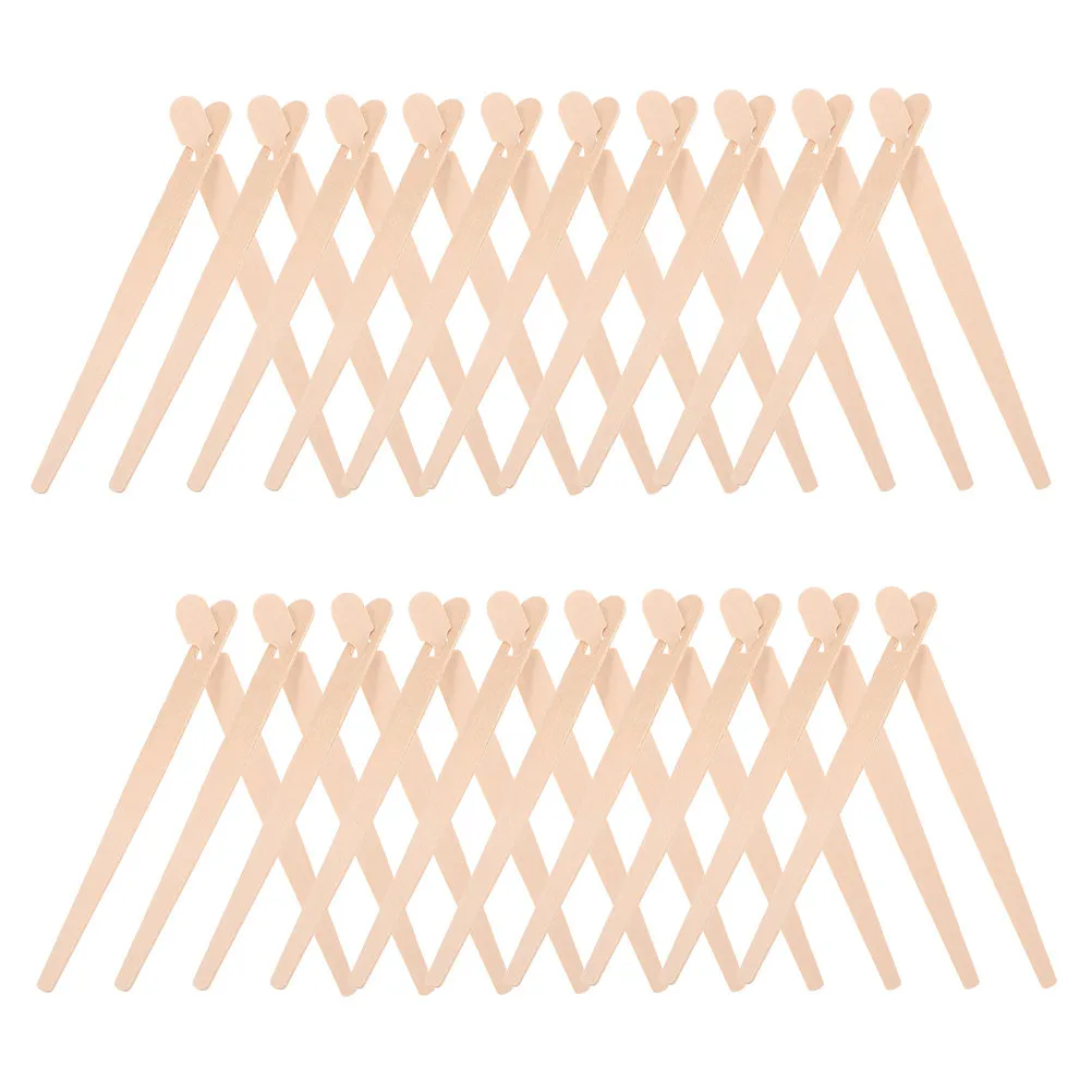 

200Pairs Wooden Food Tongs for Bread Pastry Dessert Appetizers Ergonomic Flat Design Kids Friendly Natural Grain Kitchen