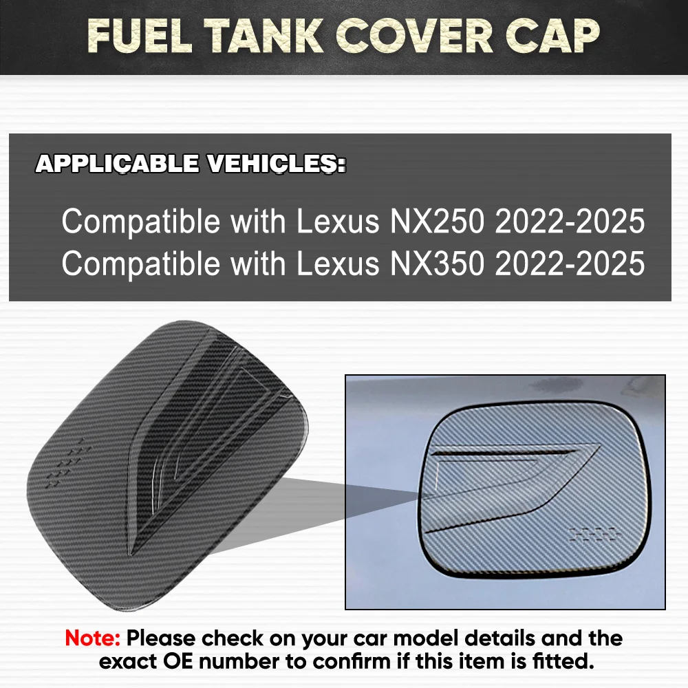 ABS Chrome Exterior Car Oil Fuel Tank Gas Cap Cover Trim Sticker For Lexus NX250 NX350 2022 2023 Car-styling Accessories