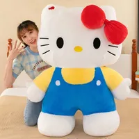 120cm Large Big Size Sanrio Hello Kitty Cartoon Anime Plush Stuffed Doll Kawaii Room Plushies Pillow Toys Children Holiday Gifts