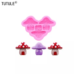 DIY mushrooms Flip Candy Chocolate Cake Silicone Mold 3D mushrooms drop glue clays epoxy resin jewelry Accessories Silicone Mold