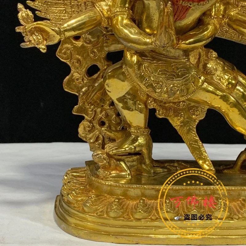 27cm Puba King Kong Copper Gilt Buddha Statue Tibetan Tantra Supplies Home Worship Direct Wholesale