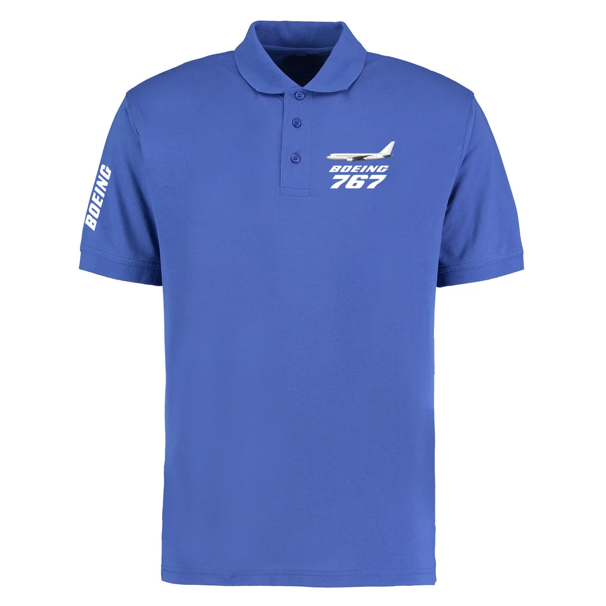 The Boeing 767 Aviation Aircraft Flight Pilots Cotton Men Polo Shirts T-Shirts Tops Tees