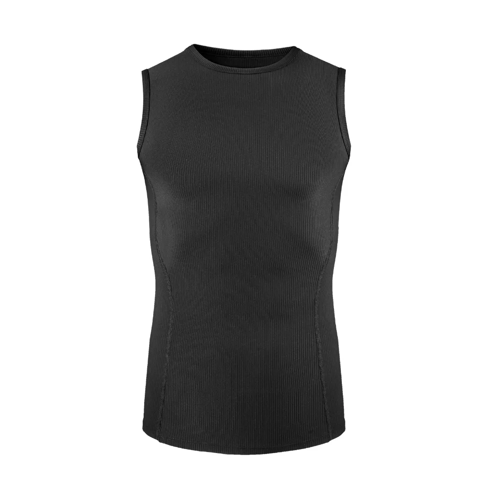 Men's Ribbed Shapewear Vest, Slim Fitting Shirt, Breathable and Comfortable Exercise and Fitness Abdominal Slimming Sports Vest