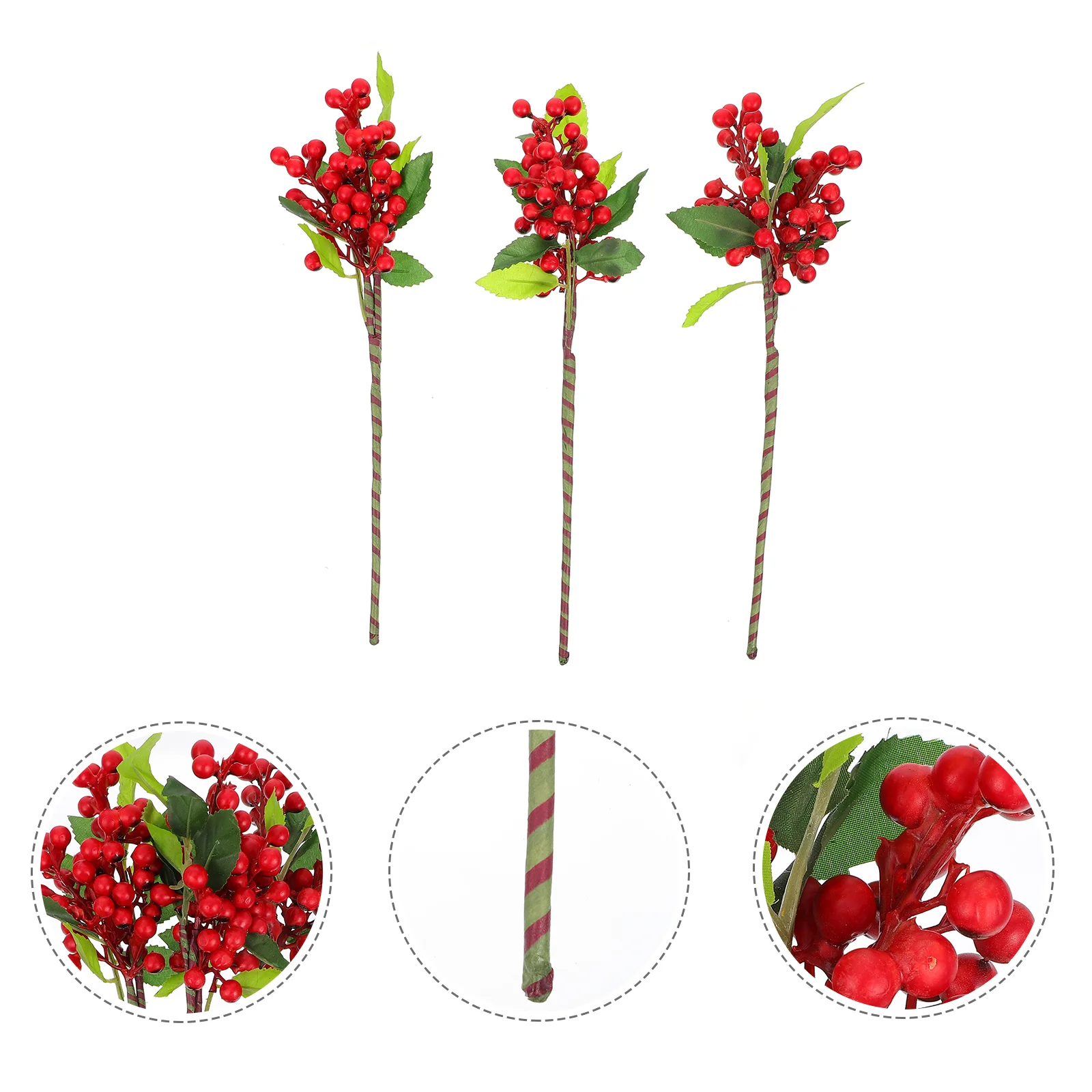 110pcs Premium Christmas Simulation Berry Branch Pine Cones Handcrafted Festive Tree Decorations Artificial Mini for Garland