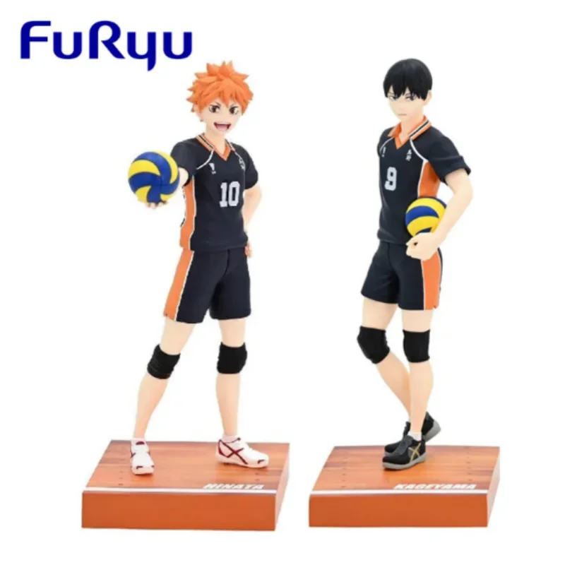 FuRyu Original Haikyuu!! Kuji Anime Figure Shoyo Hinata Tobio Kageyama Action Figure Toys For Boys Girls Gift Collectible Model