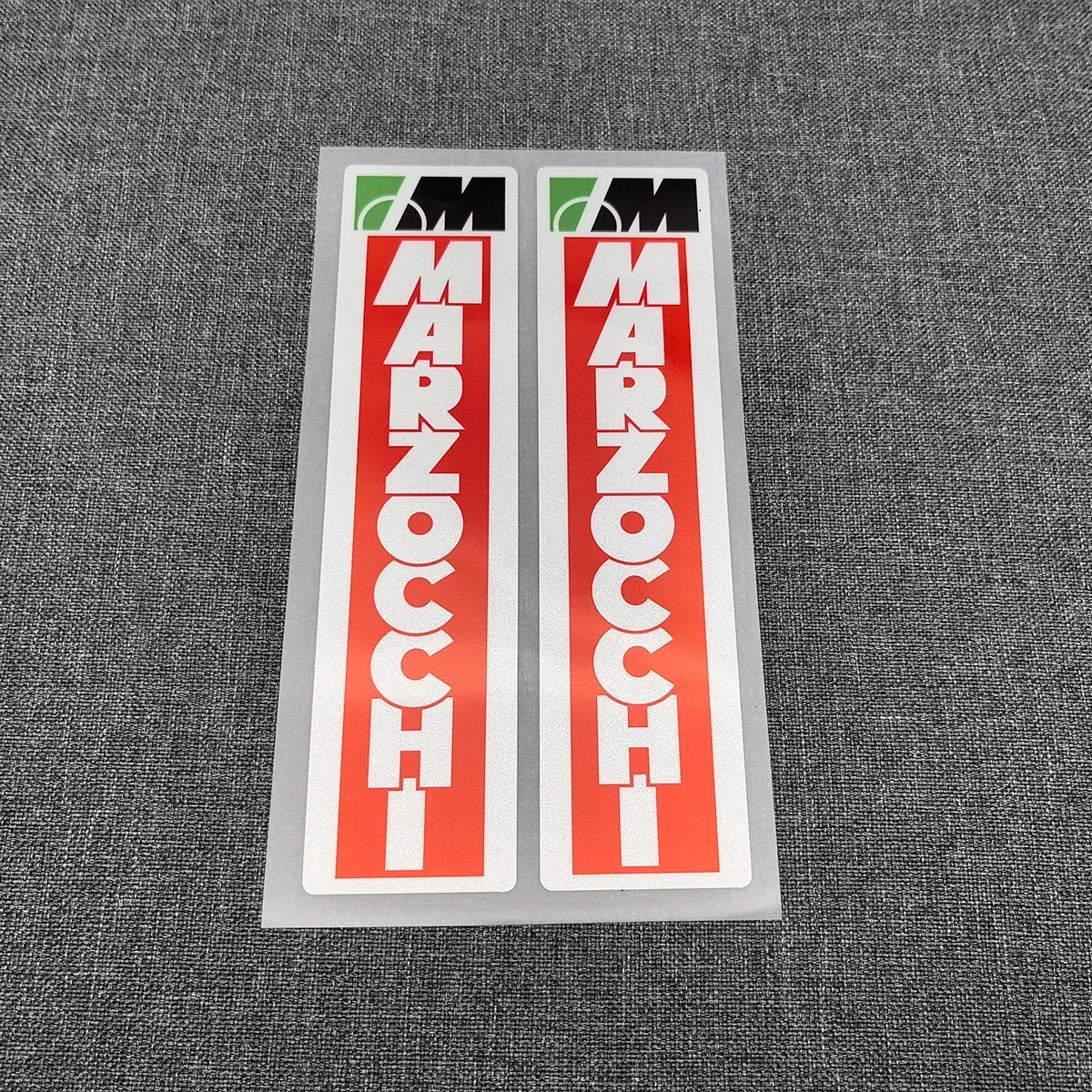 2 Stück MARZOCCHI Racing Motorrad Aufkleber Gabel Slider Rennrad Aufkleber – Detail 3