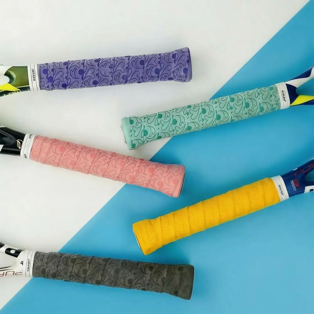

5pcs PU Badminton Handle Wrap Tape Non-slip Sweat-absorbent Winding Strap Breathable Design Rubber Material Anti Slip Handle