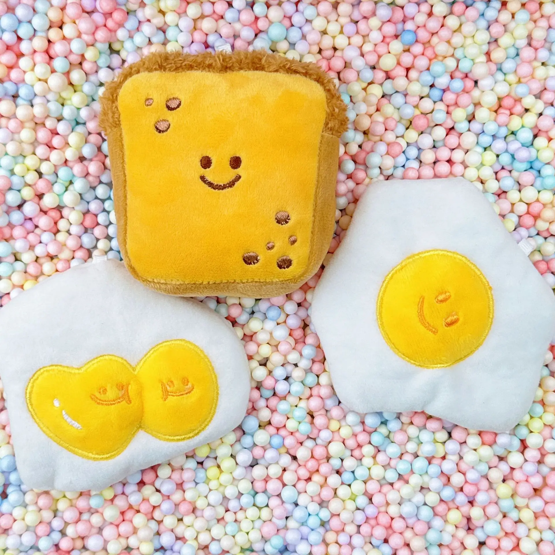 9CM クリエイティブ朝食お菓子バッグ型パン財布卵フィギュアバックパックキーホルダーかわいい漫画ぬいぐるみおもちゃバックパックデコレーションギフト