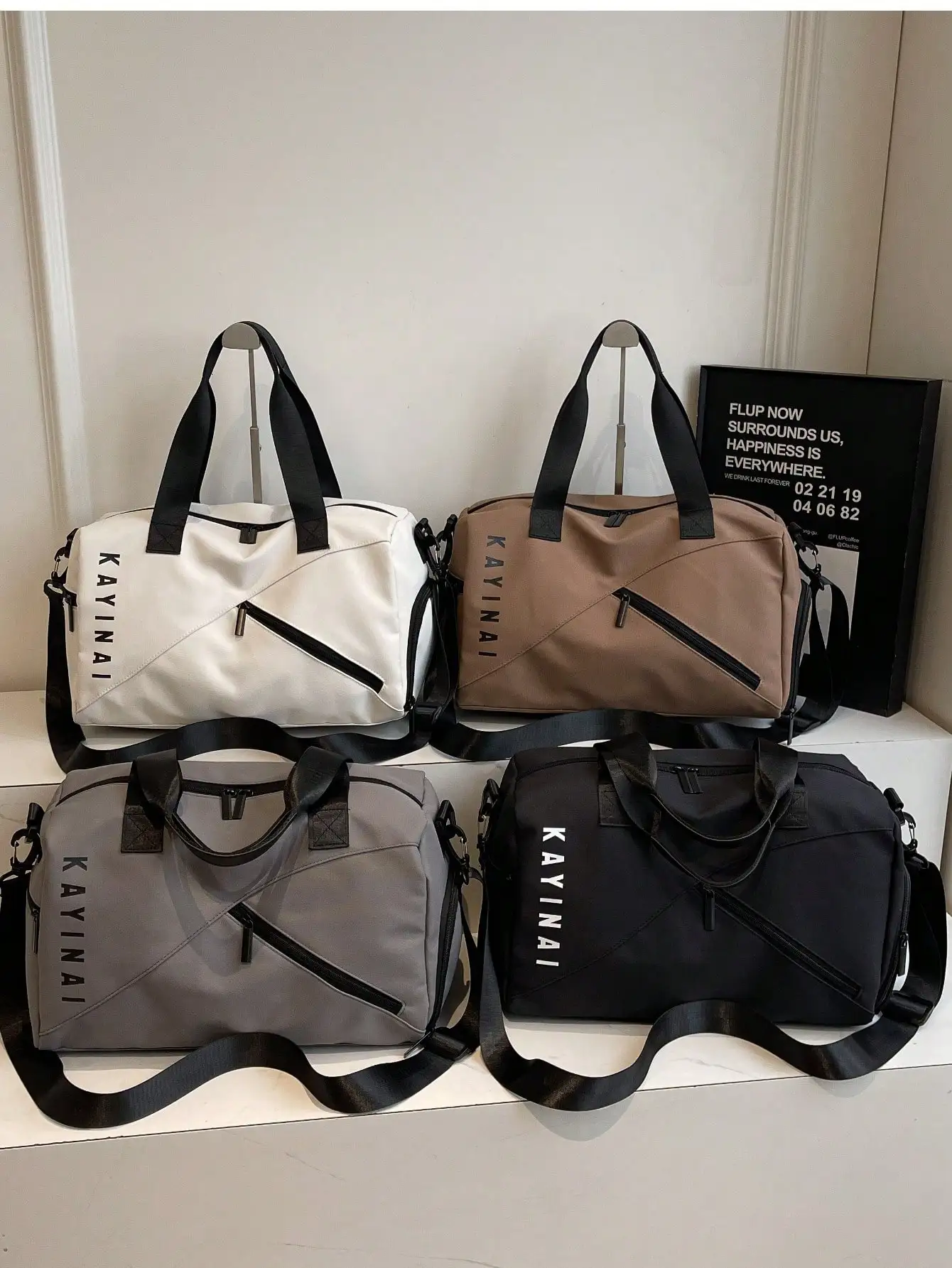 

Легкая спортивная сумка унисекс с ремнем через плечо, из водостойкого нейлона, с несколькими карманами на молнии