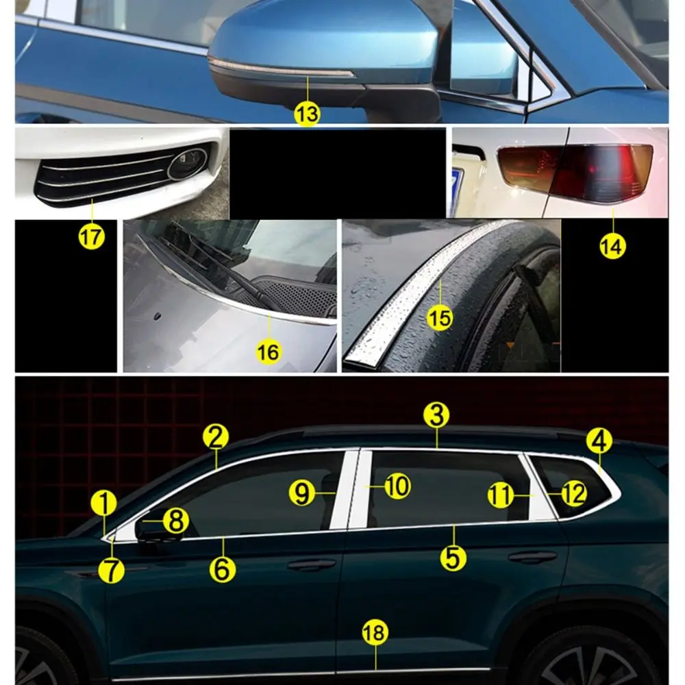 

15mx15mm Car Door Strip Chrome Anti-Aging Anti-Scratch Decorative Car Door Edge Protector Seal Strip