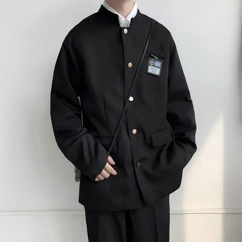 

Casual Jacket Uniform Youth Japanese Student Autumn Coat Gakuran Clothing Men's Small Fashion Style Suit