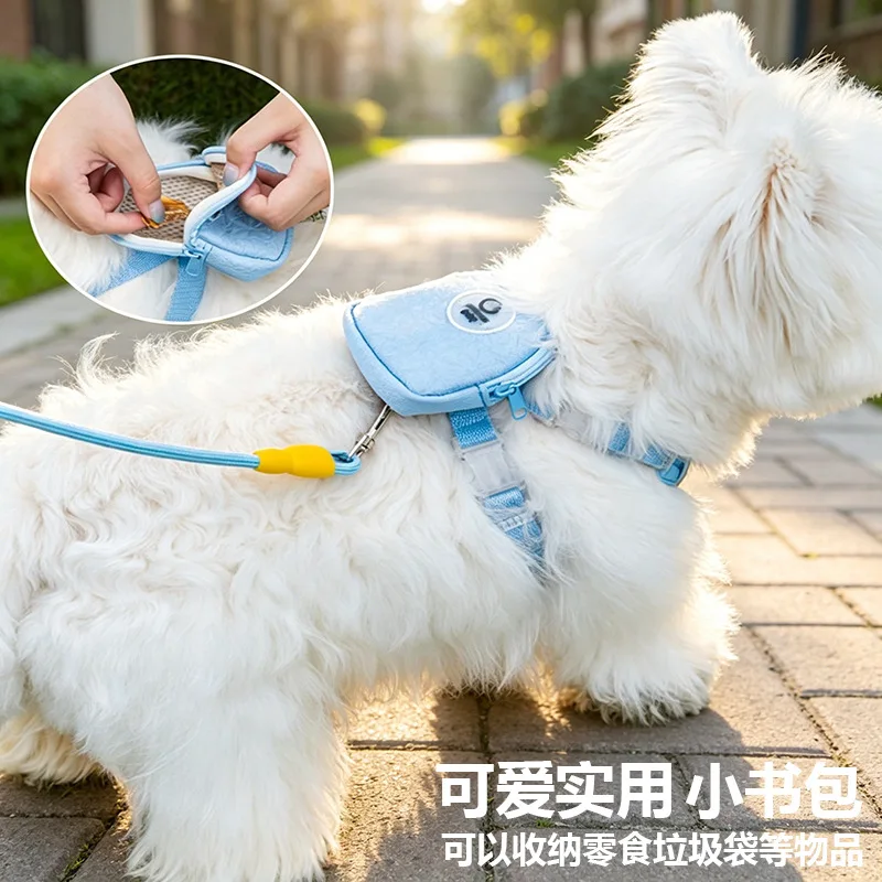 Arnés de pecho con correa para pasear perros pequeños y medianos - imagen 5