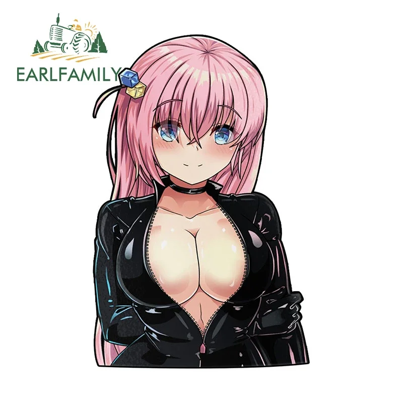 EARLFAMILY 13cm X 8.5cm Gotoh Hitori Gothic Car Stickers Anime Vinyl Car Wrap Decals Fashionable Decor Scratch Proof Cute