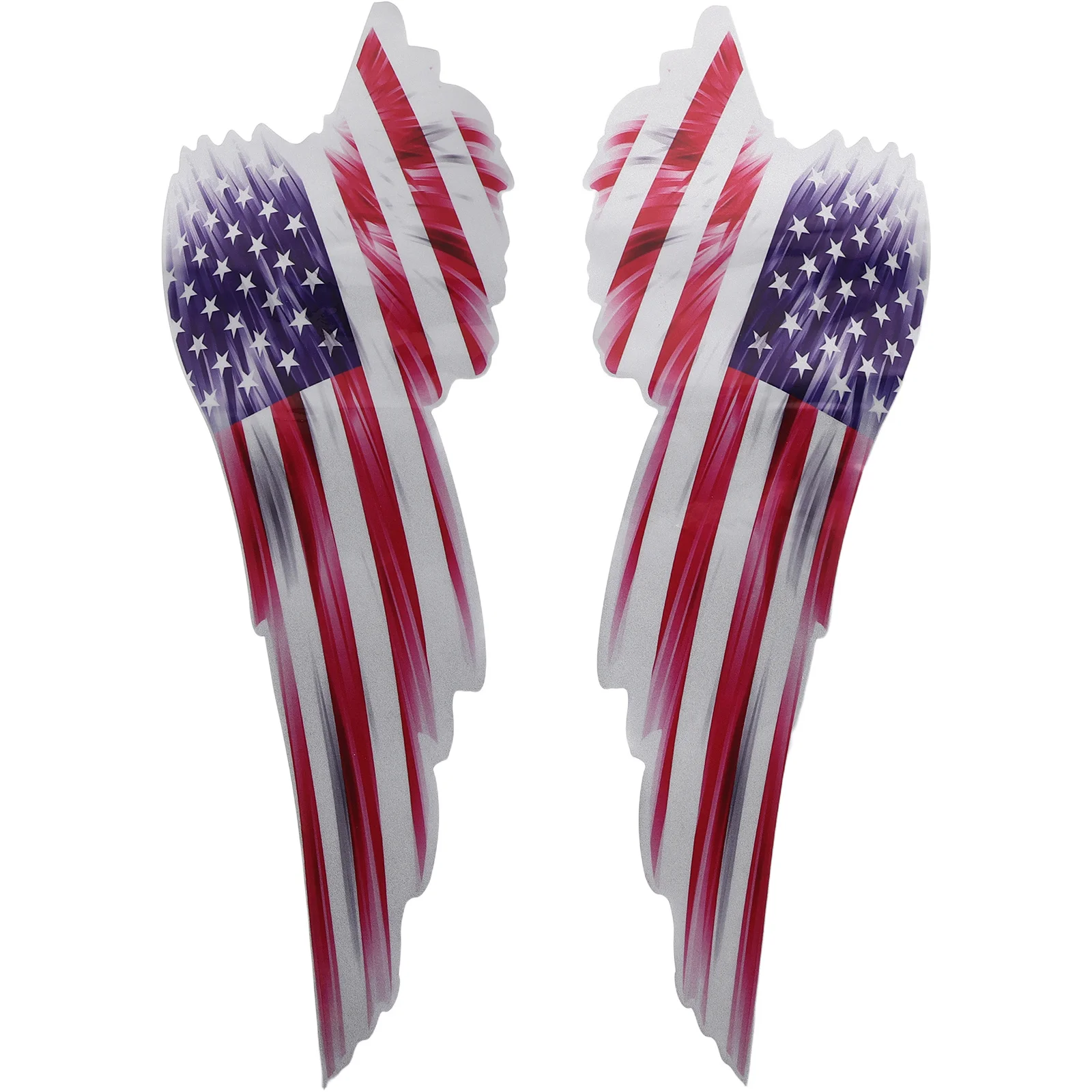 

1 Pair Large American Flag Angel Wings Reflective Car Stickers Waterproof Vinyl Decal For Vehicle Bumper Door Usa Flag Wing