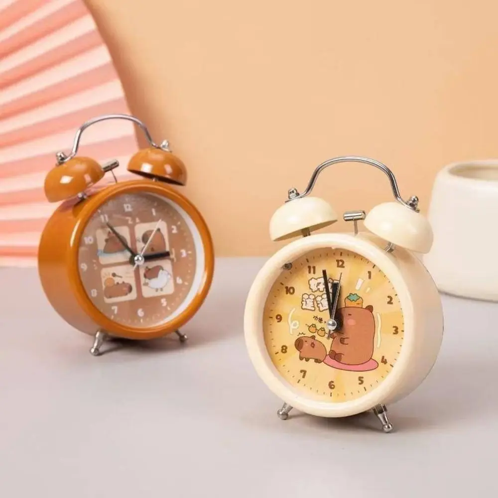 מתנה לילדים capybara ילדים שעון שעון שעון שעון מעורר מתכת שעון מעורר מתכת שעון מעורר