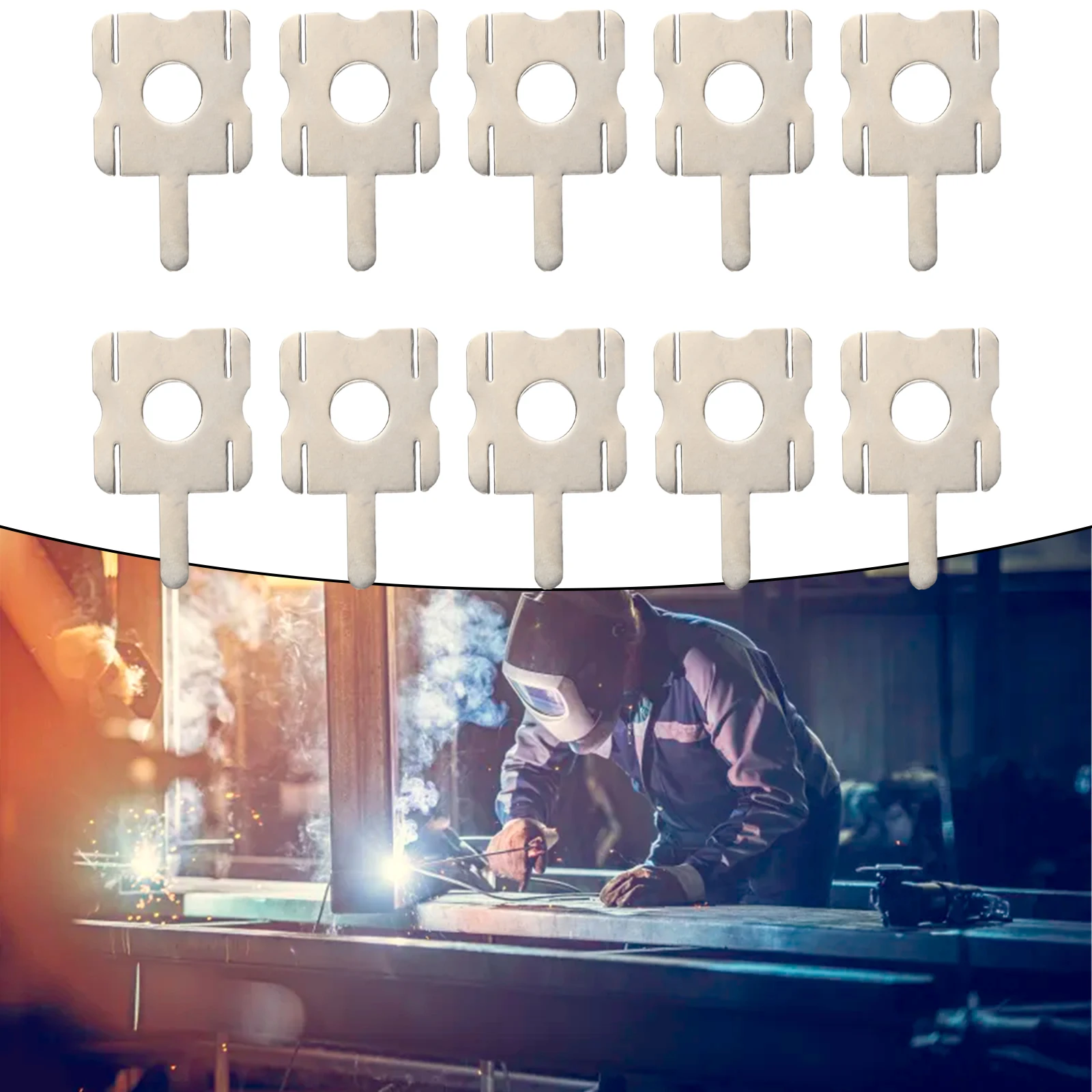 Weldability Werkzeug Nickel Sheets 10pcs Steel U-Shaped Weldability 4S Welding Tools Ductility No Peeling Pack
