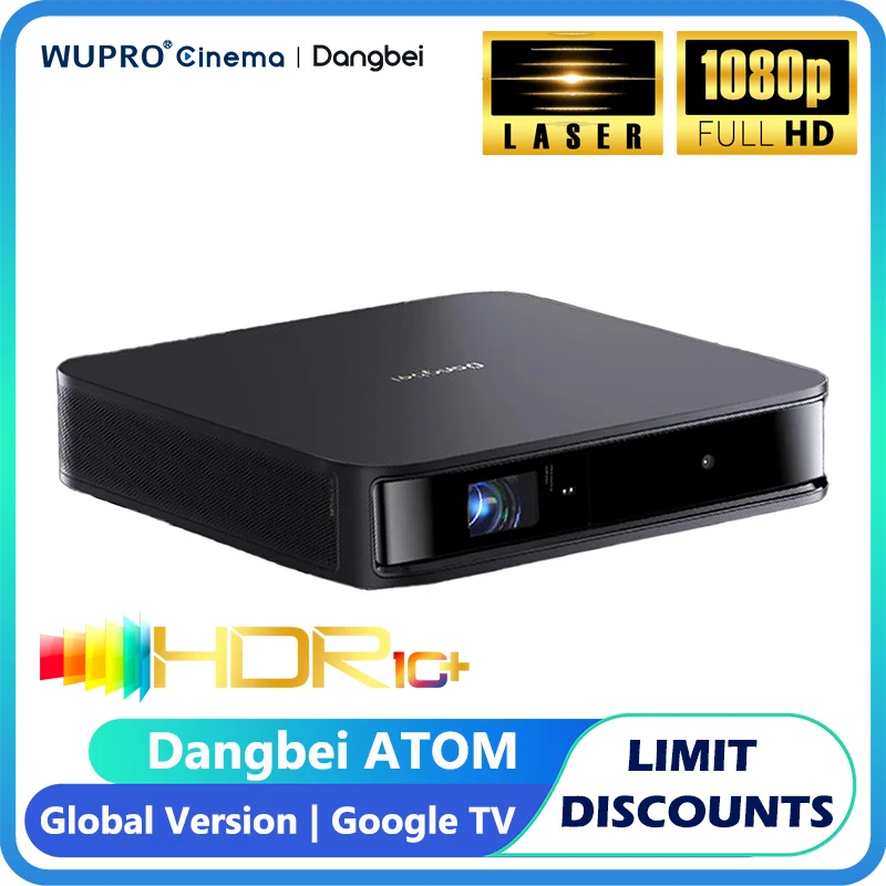 Dangbei ATOM Laser Projector First Google TV 1200ISO ANSI Lumen Portbale For Home Theater Smart 3D ALPD 1080P Dolby Audio Beamer