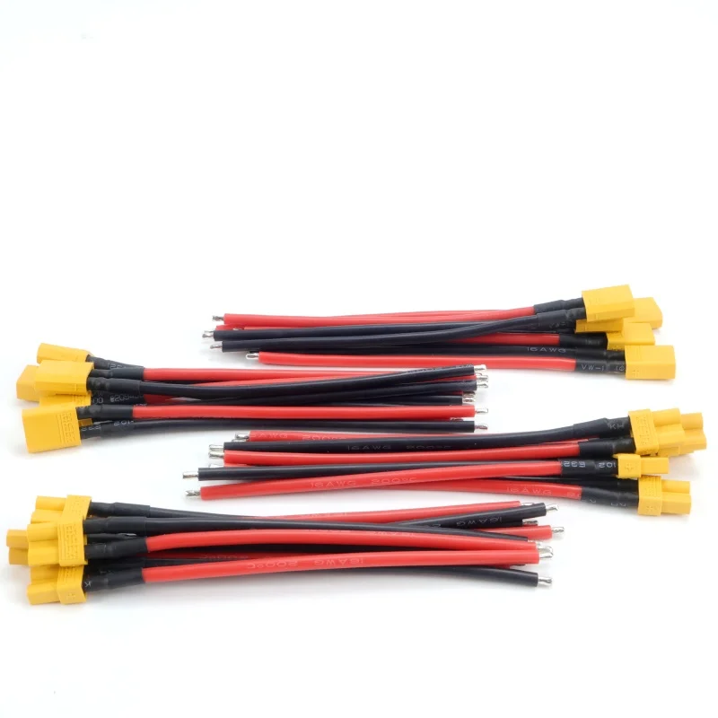 3/6 قطعة XT30 موصل محول ذكر/أنثى التوصيل 10 سنتيمتر 16AWG سيليكون كابل للتحكم عن بعد FPV كوادكوبتر سباق الطائرة بدون طيار أجزاء