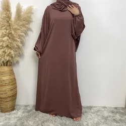 Musulmano Abaya foulard smock sleeves Iftar one-style fashion abbigliamento donna abbigliamento islamico Dubai Arabia saudita black robe max