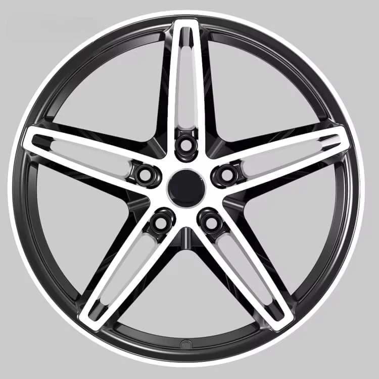 Machined Aluminum Alloy 17 Inch 5 Spoke Star 5 Lug 18 Inch Rims Forged Wheels customizable